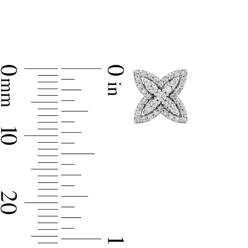 Main Image 3 of 0.30 CT. T.W. Certified Lab-Grown Diamond Butterfly Stud Earrings in Sterling Silver (F/SI2)