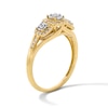 Thumbnail Image 5 of 0.20 CT. T.W. Diamond Frame Three-Stone Engagement  Ring in 10K Gold