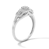 Thumbnail Image 5 of 0.20 CT. T.W. Diamond Frame Three-Stone Engagement  Ring in 10K White Gold