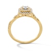 Thumbnail Image 3 of 0.25 CT. T.W. Diamond Double Cushion Frame Engagement Ring in 10K Gold