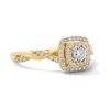 Thumbnail Image 4 of 0.25 CT. T.W. Diamond Double Cushion Frame Engagement Ring in 10K Gold