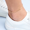 Thumbnail Image 2 of Paper Clip Chain Anklet in Hollow 10K Gold - 10"