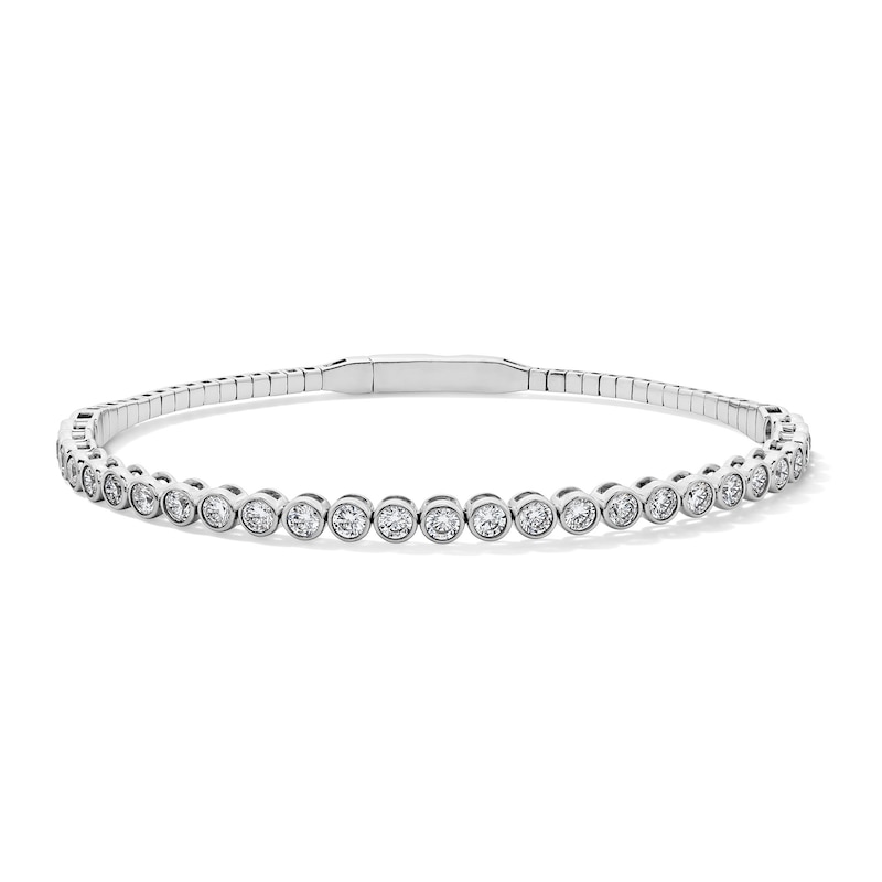 2.00 CT. T.W. Certified Lab-Grown Diamond Flex Bangle Bracelet in Sterling Silver (F/SI2)