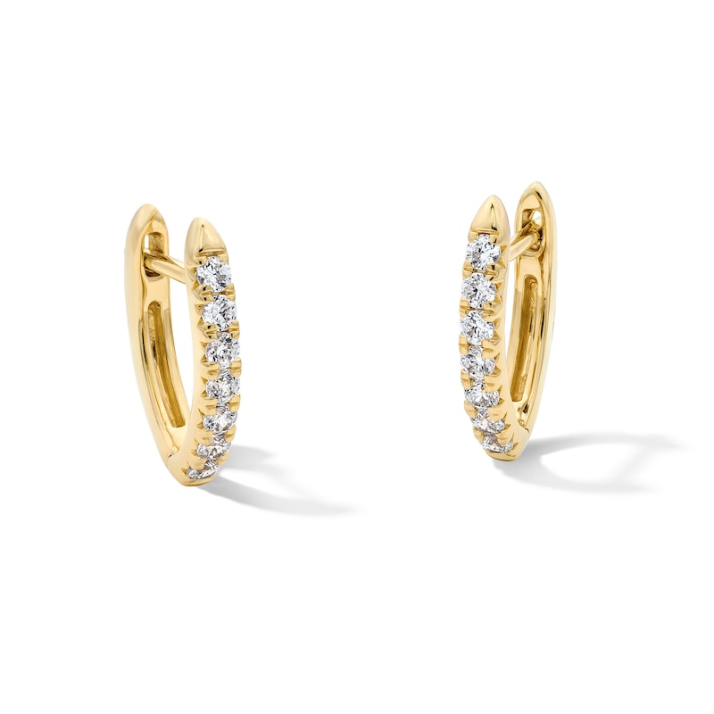 Main Image 1 of 0.38 CT. T.W. Certified Lab-Grown Diamond U-Hoop Earrings in Sterling Silver with 14K Gold Plate (F/SI2)