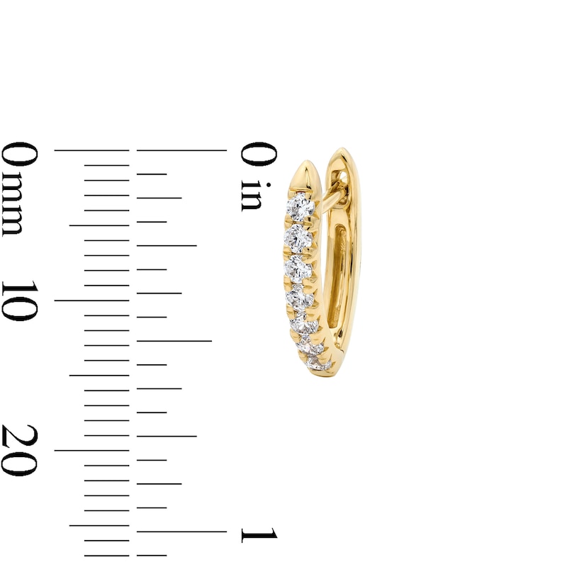 Main Image 3 of 0.38 CT. T.W. Certified Lab-Grown Diamond U-Hoop Earrings in Sterling Silver with 14K Gold Plate (F/SI2)
