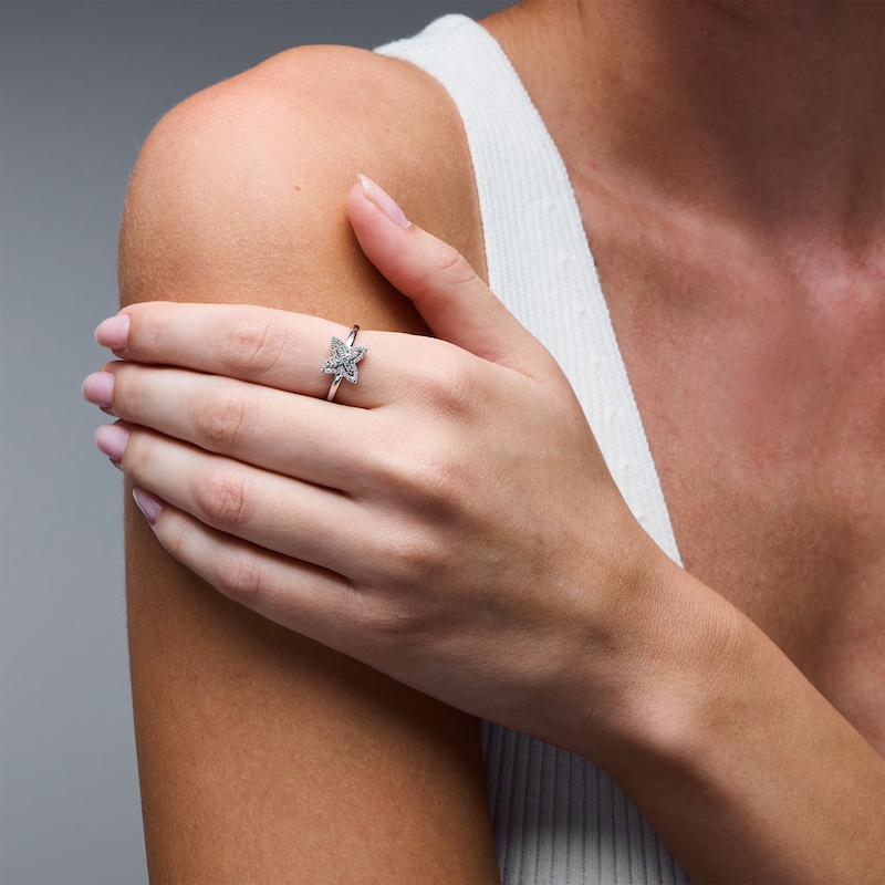 0.20 CT. T.W. Certified Lab-Grown Diamond Butterfly Ring Sterling Silver (F/SI2)