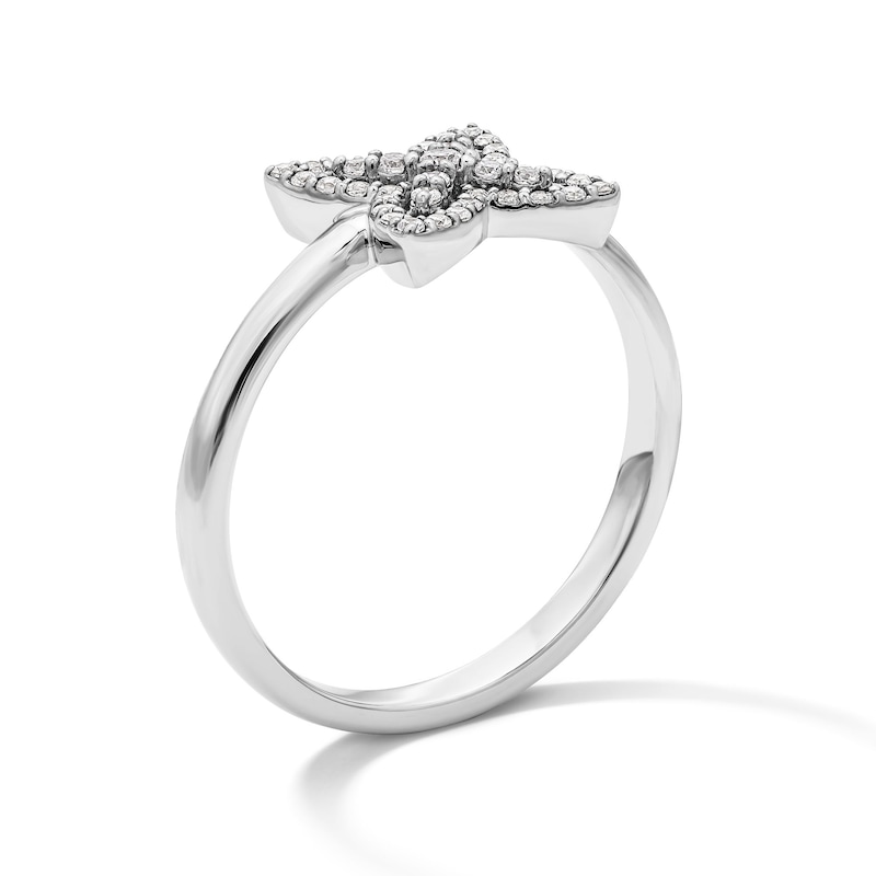 0.20 CT. T.W. Certified Lab-Grown Diamond Butterfly Ring Sterling Silver (F/SI2)
