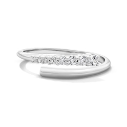 0.15 CT. T.W. Certified Lab-Grown Diamond Bypass Ring in Sterling Silver (F/SI2)