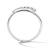 Thumbnail Image 3 of 0.15 CT. T.W. Certified Lab-Grown Diamond Bypass Ring in Sterling Silver (F/SI2)