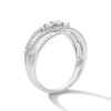 Thumbnail Image 4 of 0.50 CT.T.W. Diamond Three-Stone Crossover Ring in Sterling Silver