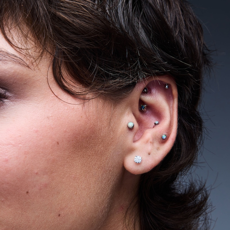 1.00 CT. T.W. Certified Lab-Grown Diamond Solitaire Necklace and Stud Earrings Set in Sterling Silver (F/SI2)