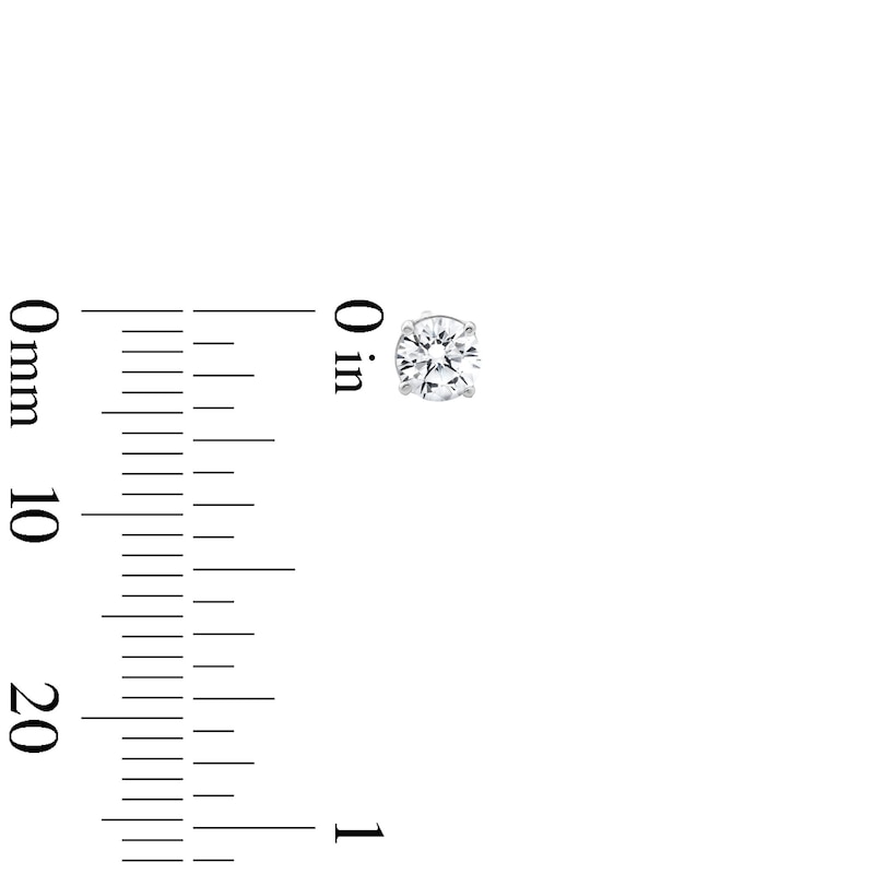 1.00 CT. T.W. Certified Lab-Grown Diamond Solitaire Necklace and Stud Earrings Set in Sterling Silver (F/SI2)