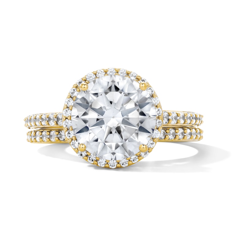 Main Image 1 of 3.50 CT. T.W. Certified Lab-Grown Diamond Frame Bridal Set in 14K Gold (F/VS2)