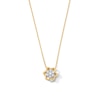 Thumbnail Image 1 of 0.18 CT. T.W. Certified Lab-Grown Diamond Flower Pendant in 18K Gold (F/VS2)