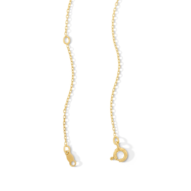 0.18 CT. T.W. Certified Lab-Grown Diamond Flower Pendant in 18K Gold (F/VS2)