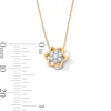 Thumbnail Image 3 of 0.18 CT. T.W. Certified Lab-Grown Diamond Flower Pendant in 18K Gold (F/VS2)