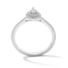 Thumbnail Image 3 of 0.33 CT. T.W. Pear-Shaped Canadian Certified Centre Diamond Engagement Ring in 10K White Gold (I/SI2)