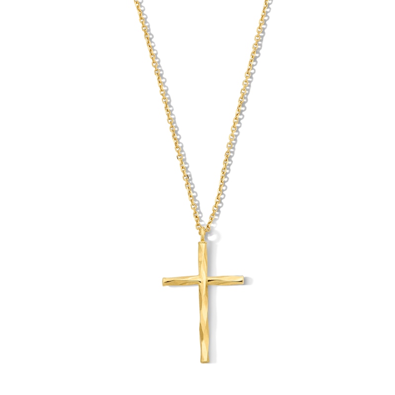 Main Image 1 of Textured Cross Pendant in 10K Gold