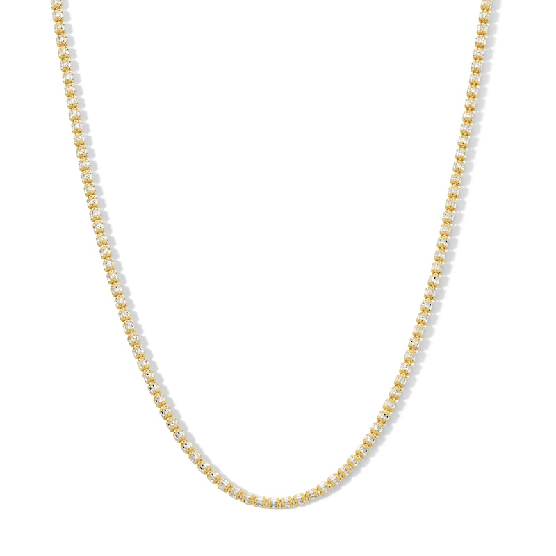 2.6mm Diamond-Cut Ice Chain Necklace in Solid 10K Gold -20"