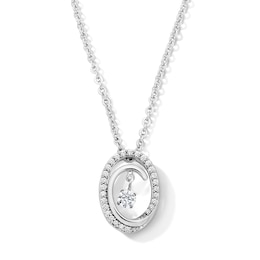 Unstoppable Love™ 0.30 CT. T.W. Certified Lab-Grown Diamond Swirl and Dangle Pendant in Sterling Silver (F/SI2) - 19”
