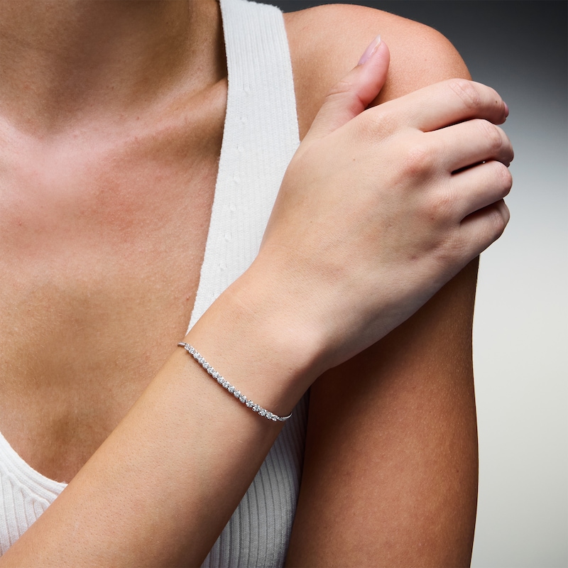 0.45 CT. T.W. Certified Lab-Grown Diamond Curb Chain Bracelet in Sterling Silver (F/SI2)