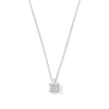 Thumbnail Image 1 of 0.04 CT. T.W. Certified Lab-Grown Diamond Criss-Cross Pendant in Sterling Silver (F/SI2)