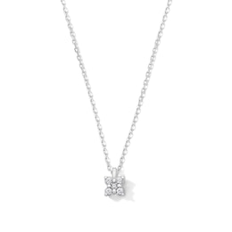 0.04 CT. T.W. Certified Lab-Grown Diamond Criss-Cross Pendant in Sterling Silver (F/SI2)