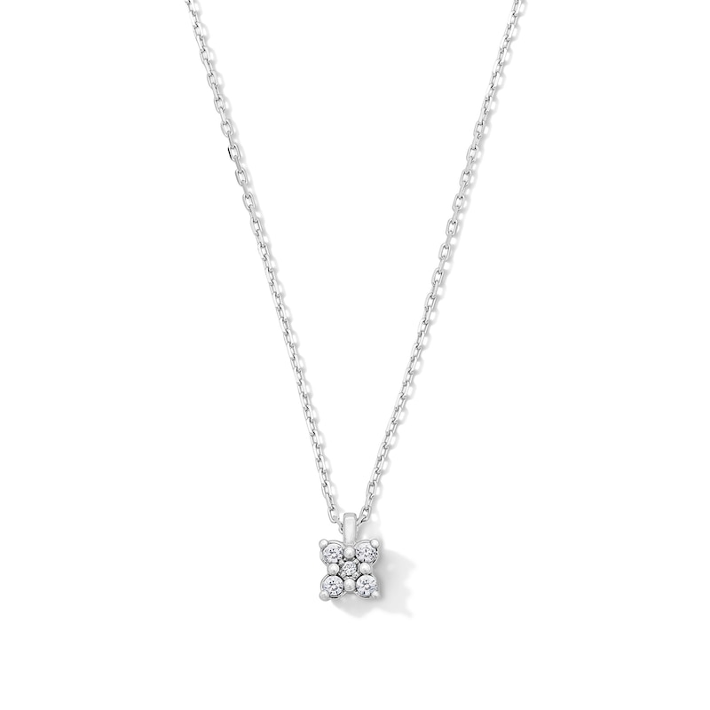 0.04 CT. T.W. Certified Lab-Grown Diamond Criss-Cross Pendant in Sterling Silver (F/SI2)