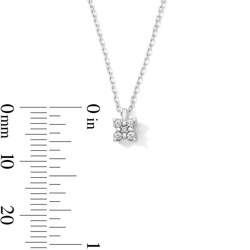 0.04 CT. T.W. Certified Lab-Grown Diamond Criss-Cross Pendant in Sterling Silver (F/SI2)
