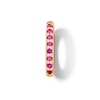 Thumbnail Image 1 of Lab-Created Ruby Circle Necklace Charm in Sterling Silver with 18K Gold Plate