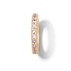 Thumbnail Image 1 of Pink Lab-Created Sapphire Circle Necklace Charm in Sterling Silver with 18K Gold Plate