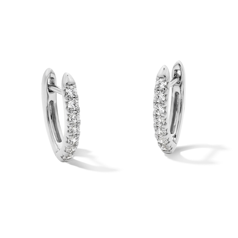 0.38 CT. T.W. Certified Lab-Grown Diamond U-Hoop Earrings in Sterling Silver (F/SI2)