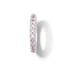 Thumbnail Image 1 of Pink Lab-Created Sapphire Circle Necklace Charm in Sterling Silver