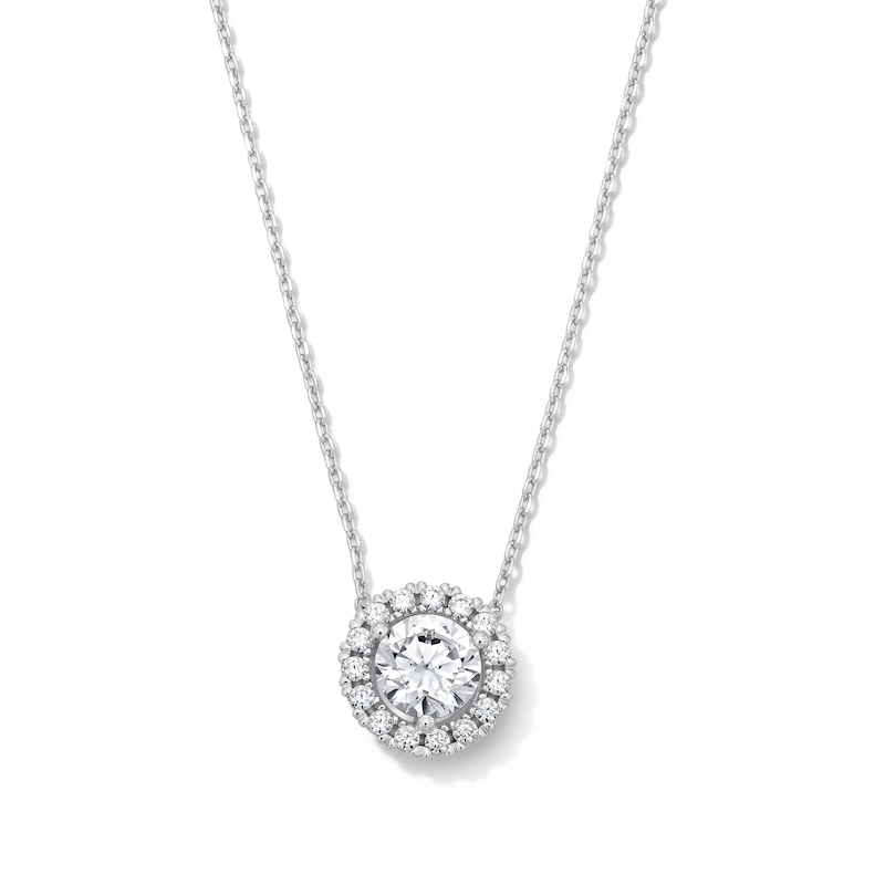 1.50 CT. T.W. Certified Lab-Grown Diamond Frame Necklace in 10K White Gold (F/VS2)
