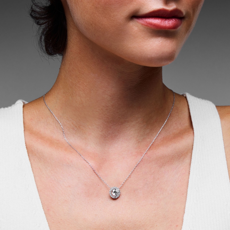 1.50 CT. T.W. Certified Lab-Grown Diamond Frame Necklace in 10K White Gold (F/VS2)