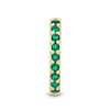 Thumbnail Image 1 of Lab-Created Emerald Circle Necklace Charm in Sterling Silver with 18K Gold Plate