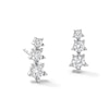 Thumbnail Image 1 of 0.45 CT. T.W. Certified Lab-Grown Diamond Stacked Star Trio Stud Earrings in Sterling Silver (F/VS2)