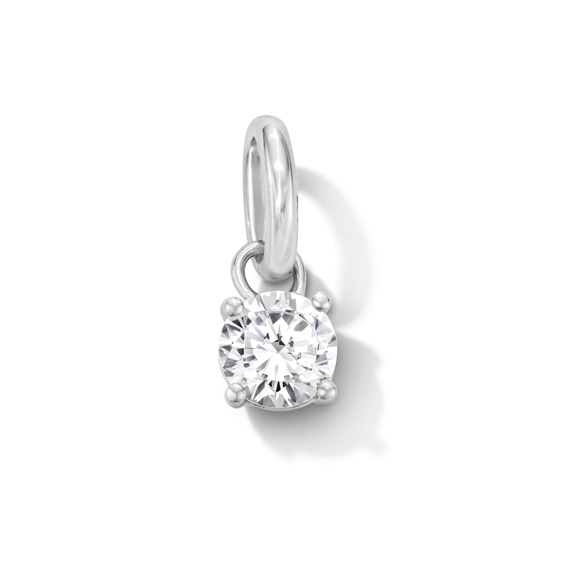 Main Image 1 of 0.45 CT. T.W. Certified Lab-Grown Diamond Solitaire Necklace Charm in Sterling Silver (F/SI2)