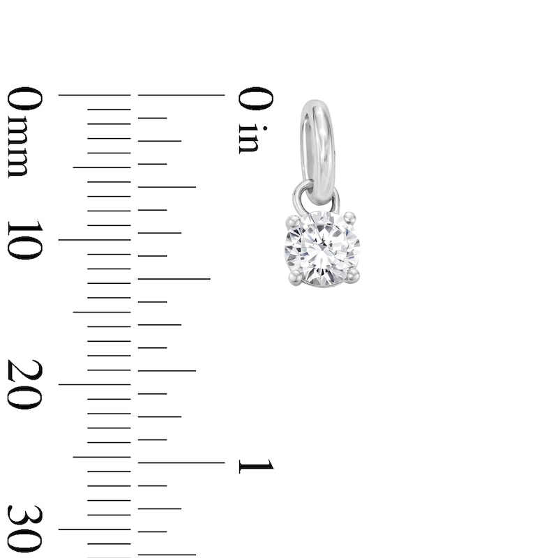 Main Image 2 of 0.45 CT. T.W. Certified Lab-Grown Diamond Solitaire Necklace Charm in Sterling Silver (F/SI2)
