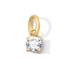 0.45 CT. T.W. Certified Lab-Grown Diamond Solitaire Necklace Charm in Sterling Silver with 18K Gold Plate (F/SI2)