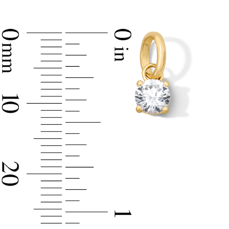 Main Image 2 of 0.45 CT. T.W. Certified Lab-Grown Diamond Solitaire Necklace Charm in Sterling Silver with 18K Gold Plate (F/SI2)