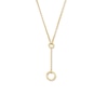 Thumbnail Image 1 of Lariat Charm Holder Necklace in Sterling Silver with 18K Gold Plate