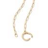 Thumbnail Image 3 of 2.0mm Paper Clip Chain and Charm Holder Necklace in Solid Sterling Silver with 18K Gold Plate