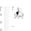 Thumbnail Image 2 of Pear-Shaped Black Onyx and Diamond Accent Elephant Necklace Charm in Sterling Silver