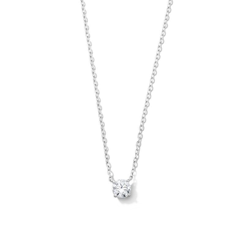 Main Image 1 of 0.50 CT. T.W. Certified Lab-Grown Diamond Solitaire Necklace in 10K White Gold (F/SI2)