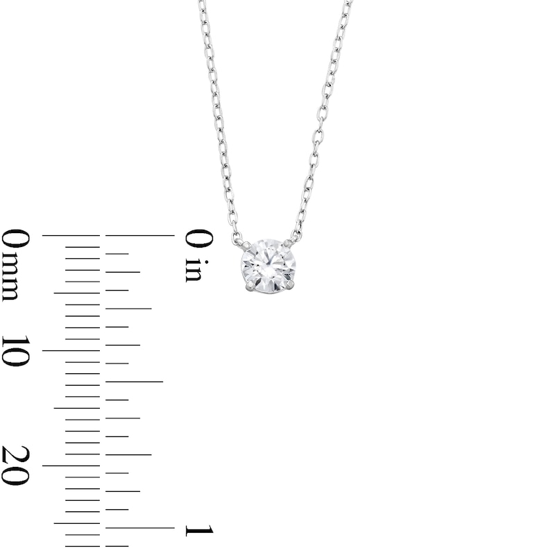 Main Image 3 of 0.50 CT. T.W. Certified Lab-Grown Diamond Solitaire Necklace in 10K White Gold (F/SI2)