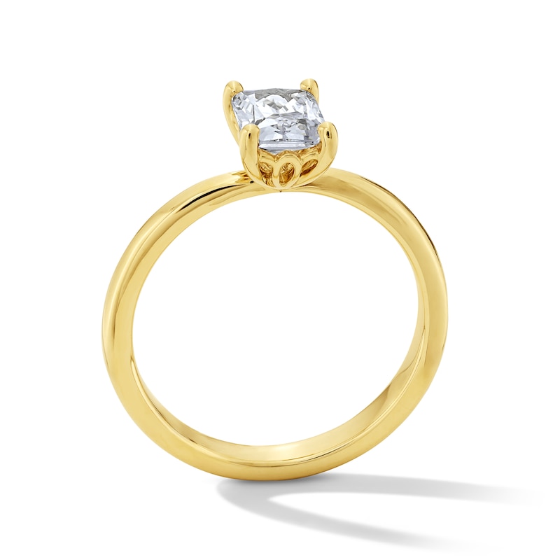 Main Image 3 of 1.00 CT. T.W. Radiant Canadian Certified Solitaire Diamond Ring in 14K Gold (I/I1)