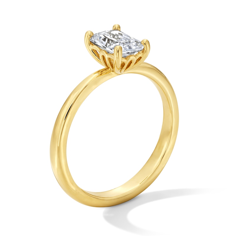 Main Image 5 of 1.00 CT. T.W. Radiant Canadian Certified Solitaire Diamond Ring in 14K Gold (I/I1)