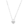 Thumbnail Image 1 of 0.25 CT. T.W. Certified Lab-Grown Diamond Pavé Heart Lock Necklace in Sterling Silver (F/VS2)