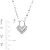 Thumbnail Image 3 of 0.25 CT. T.W. Certified Lab-Grown Diamond Pavé Heart Lock Necklace in Sterling Silver (F/VS2)